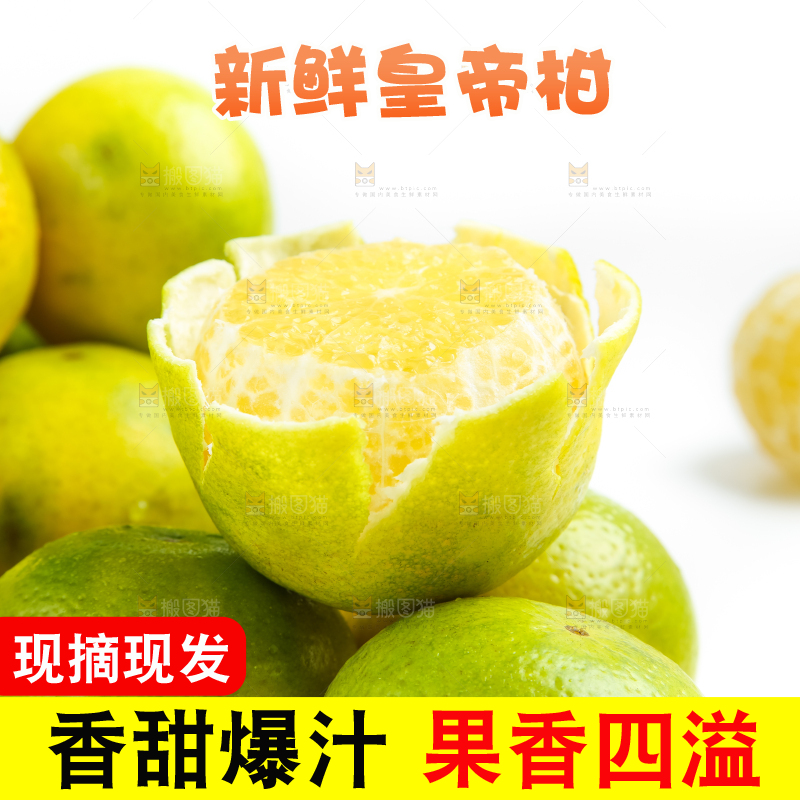 白底上的皇帝柑