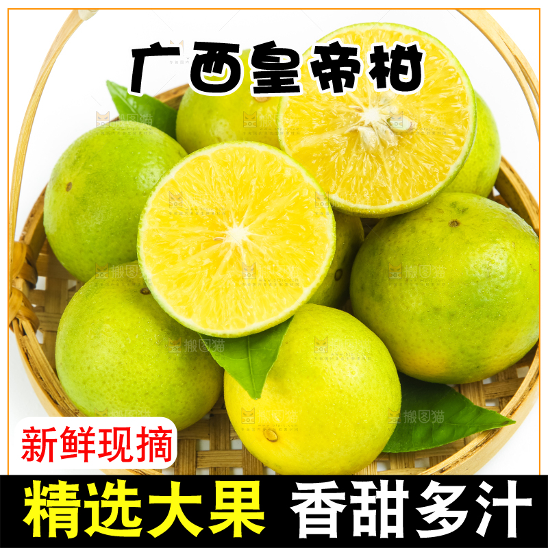 白底上的皇帝柑