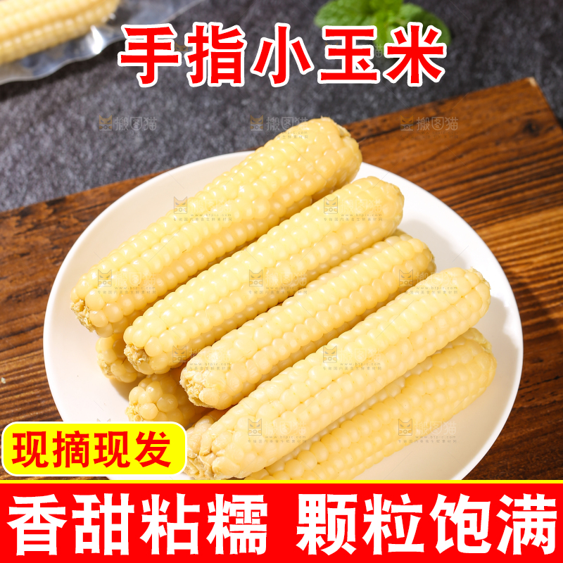 深底上的拇指小玉米