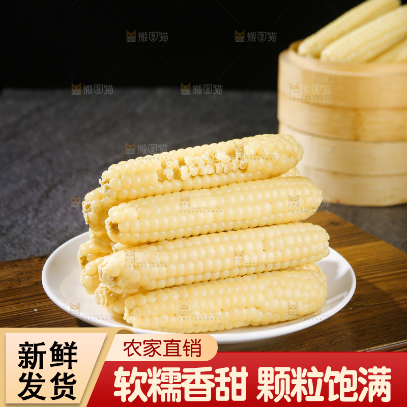 深底上的拇指小玉米