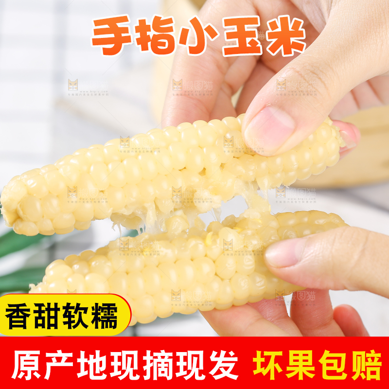浅底上的手指糯玉米