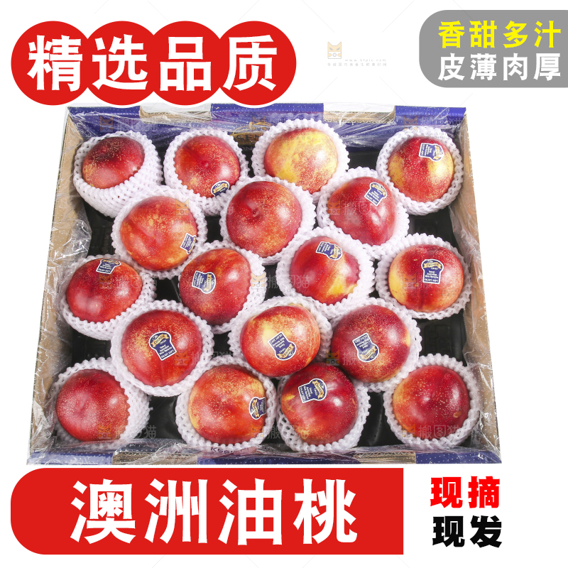 白底上的澳洲油桃