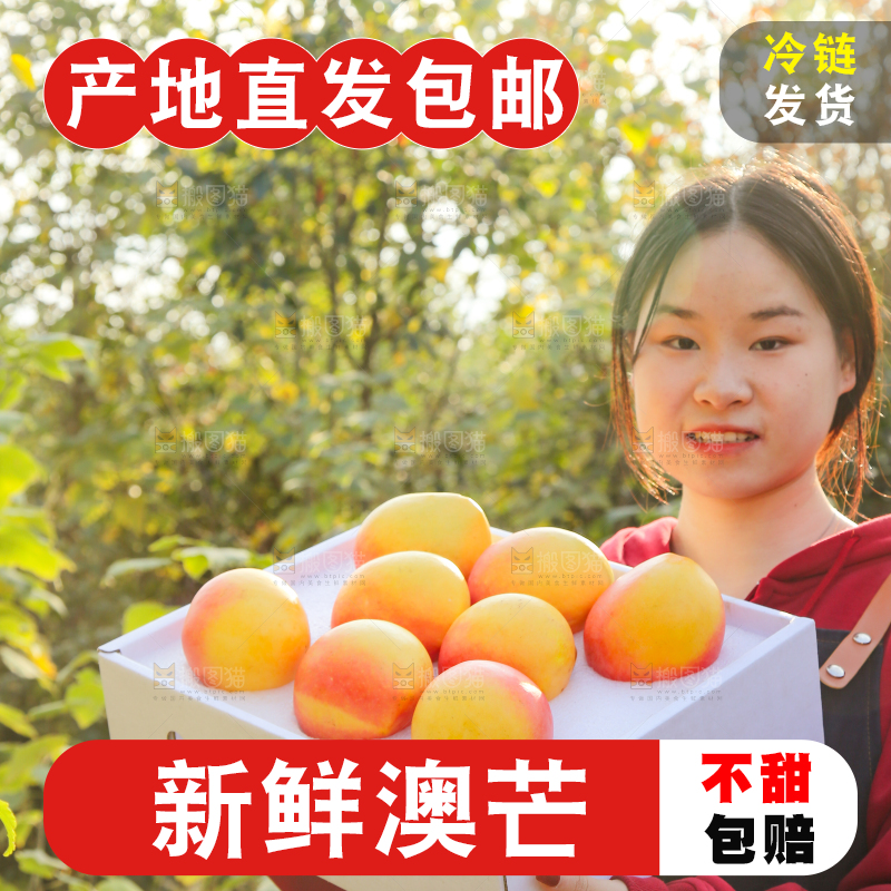 手里拿着新鲜澳芒