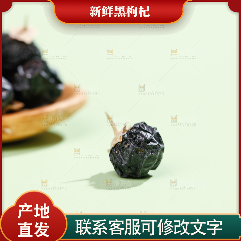 浅底上的黑枸杞
