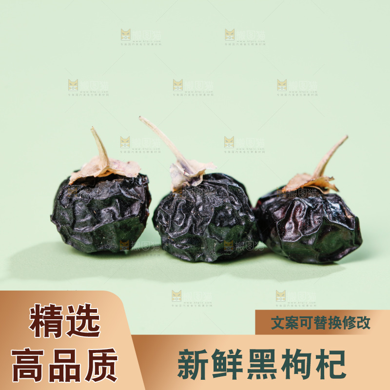 浅底上的黑枸杞