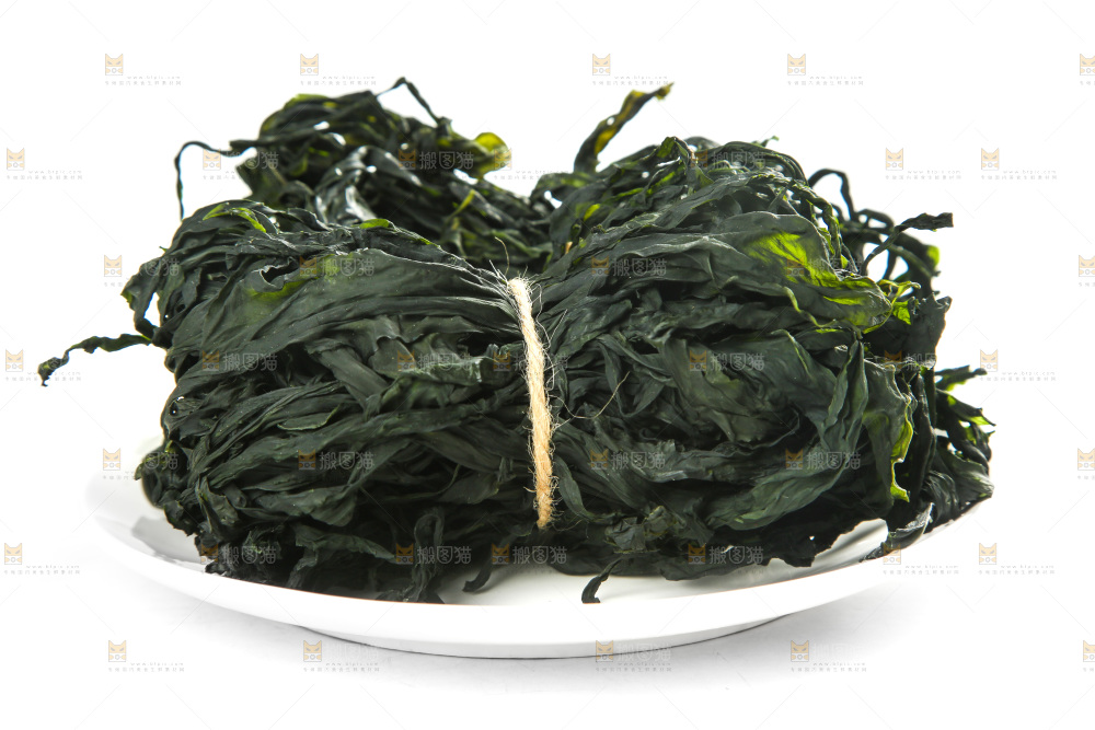白底上的裙带菜
