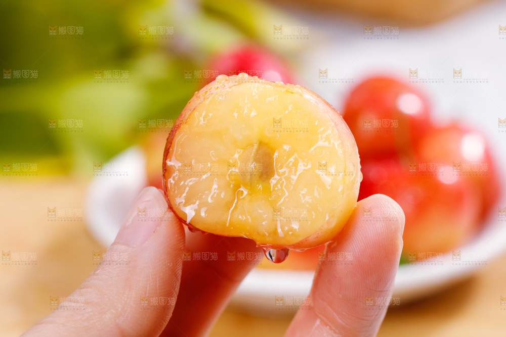 浅底上的黄金车厘子