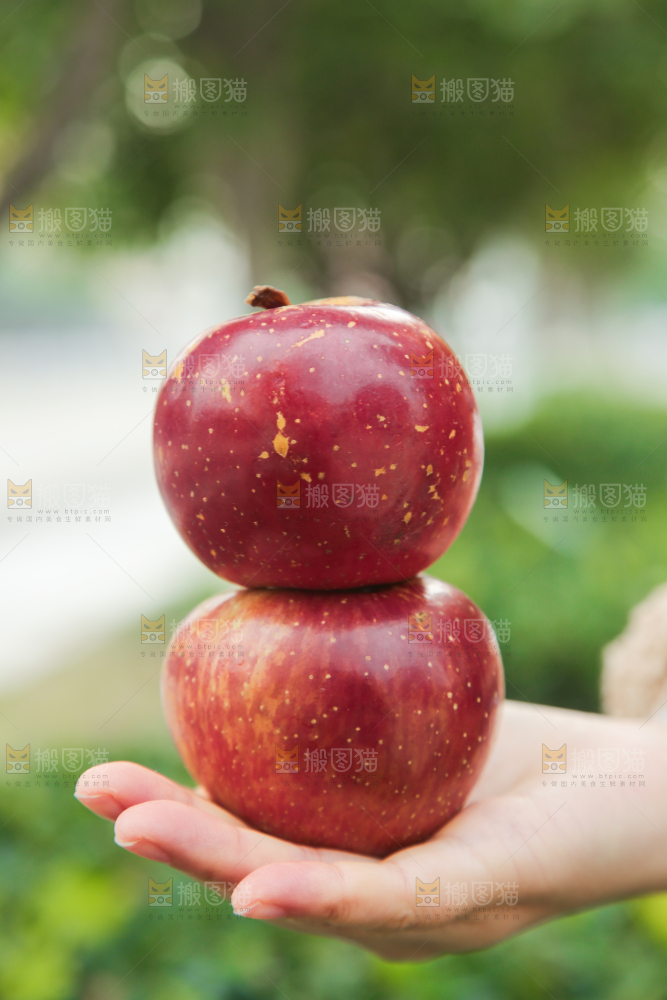 手里拿着昭通丑苹果