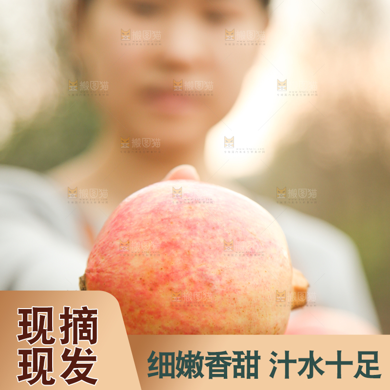 手里拿着突尼斯石榴