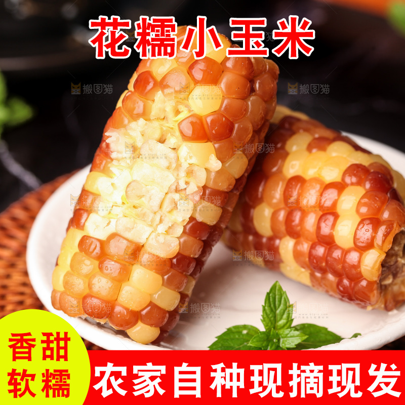深底上的小花糯玉米