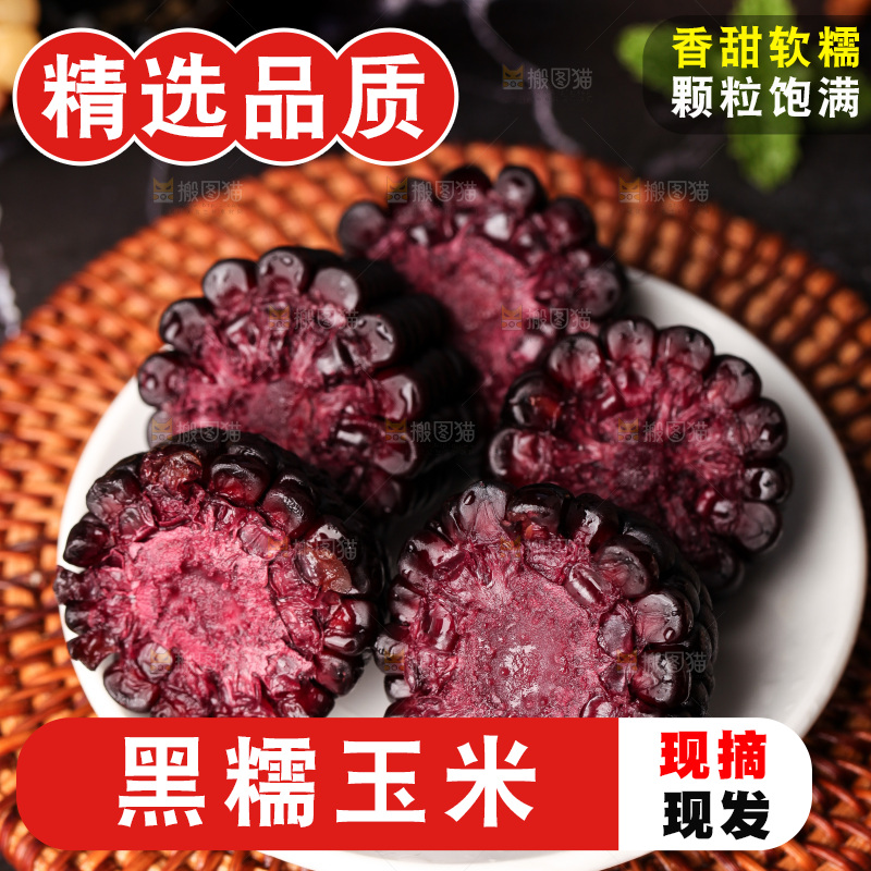 浅底上的黑糯玉米