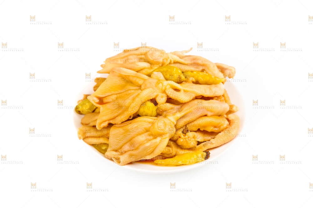 白底上的无骨鸭掌