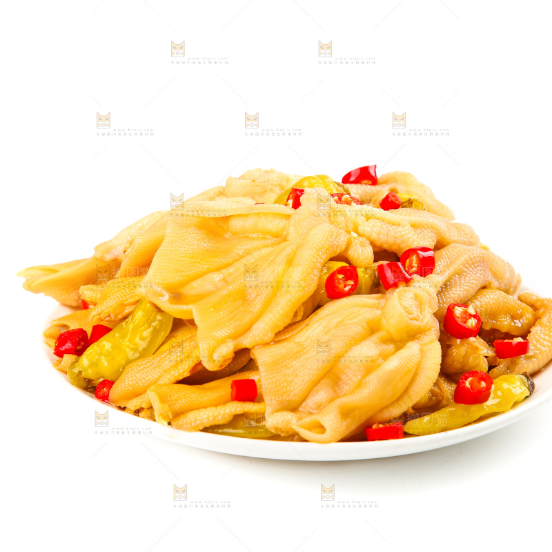 白底上的无骨鸭掌