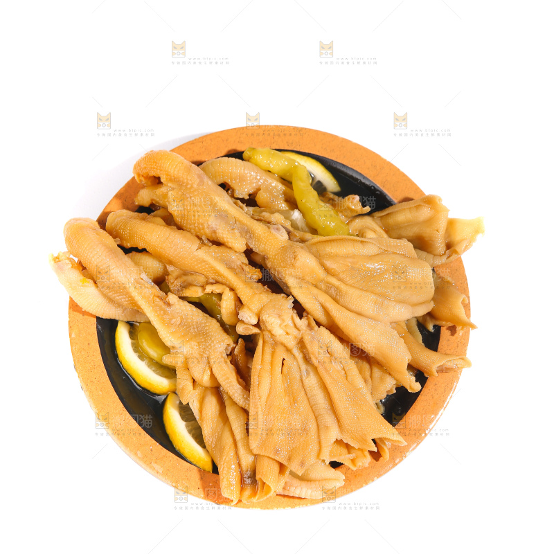白底上的无骨鸭掌