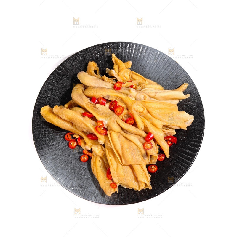 白底上的无骨鸭掌