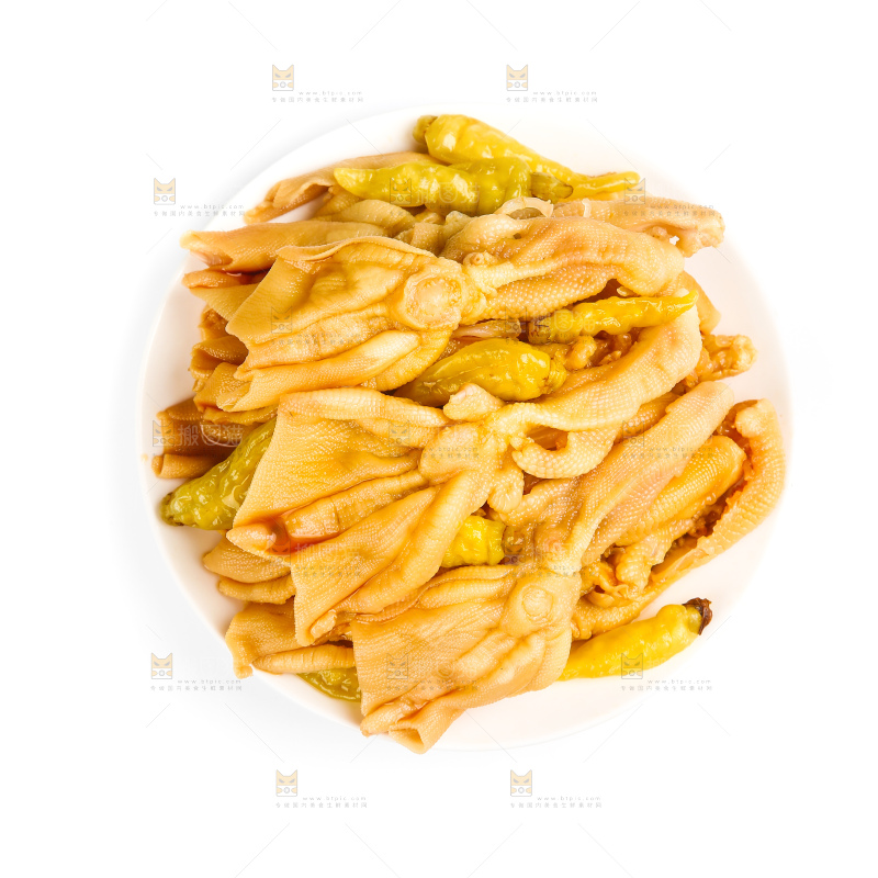 白底上的无骨鸭掌