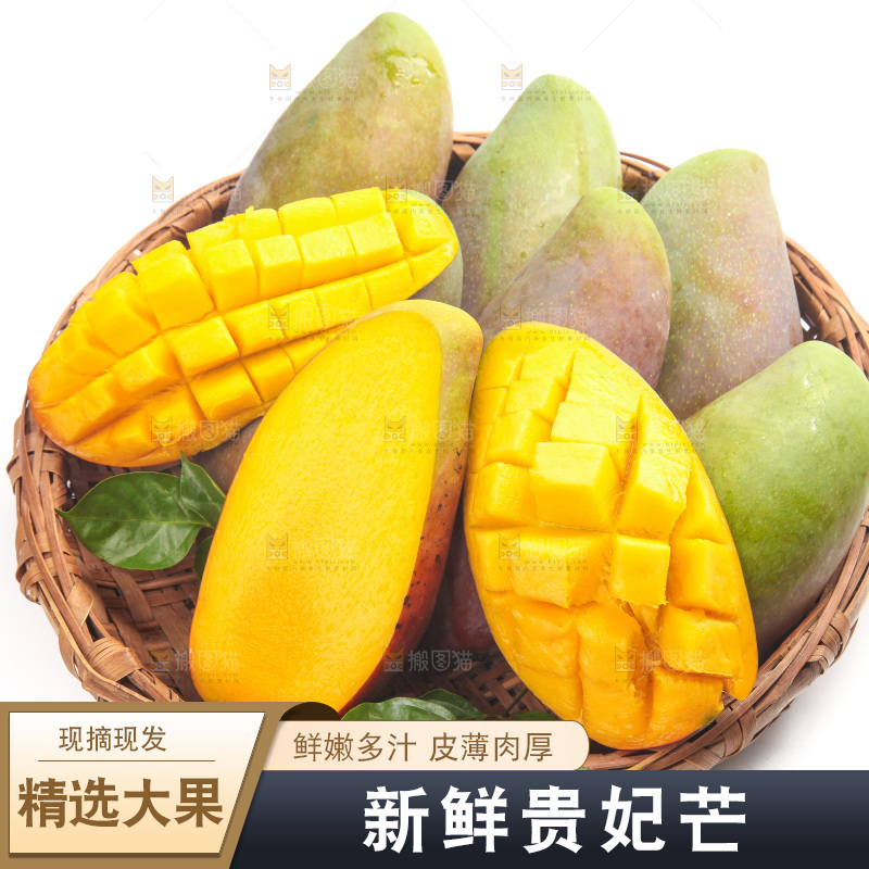 白底上的贵妃芒