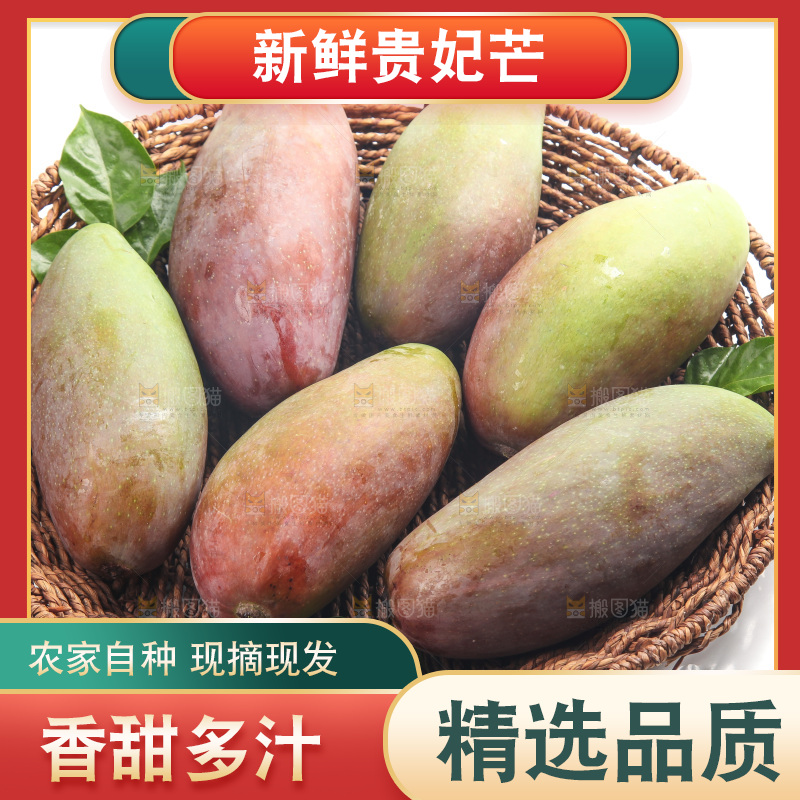 白底上的贵妃芒