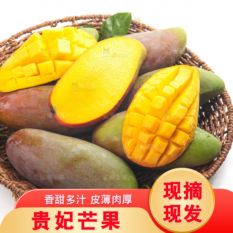 白底上的贵妃芒