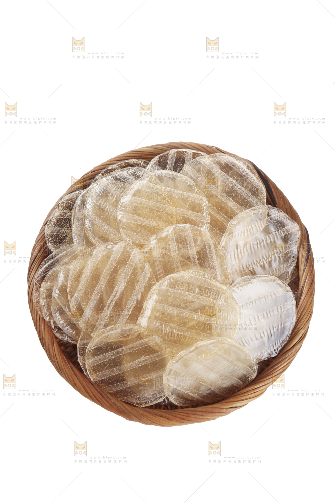 白底上的红薯粉皮