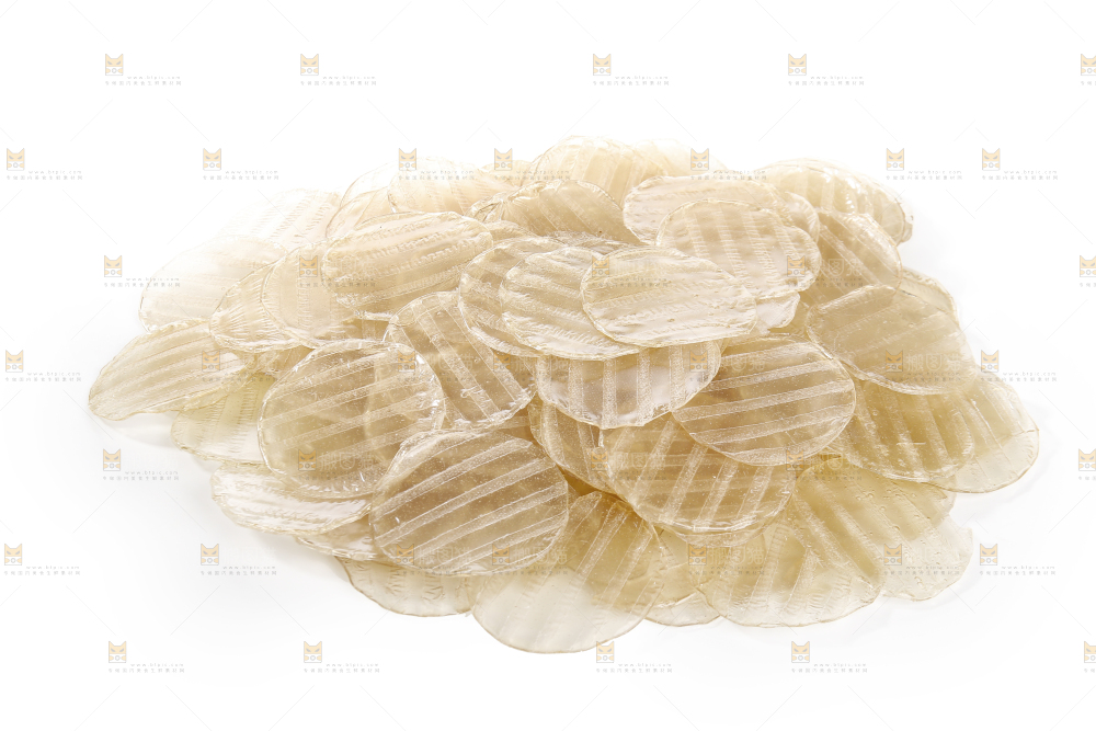 白底上的红薯粉皮