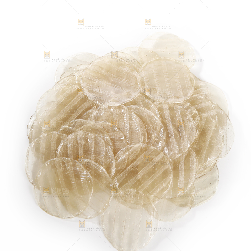 白底上的红薯粉皮