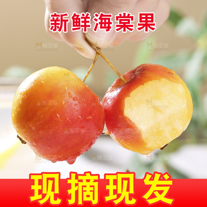 浅底上的海棠果