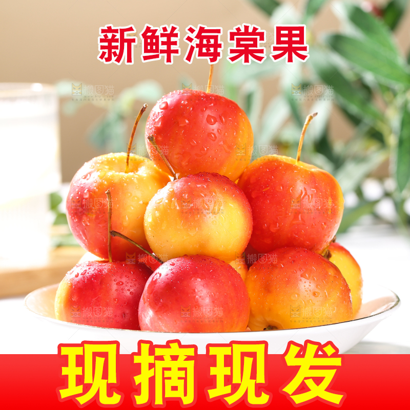浅底上的海棠果