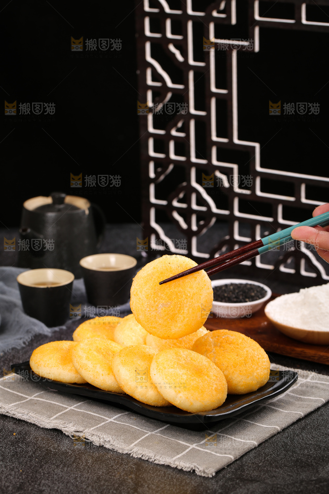深底上的糖糕