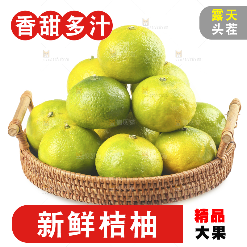 白底上的桔柚