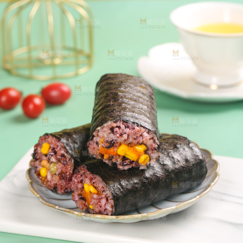 浅底上的手工大饭团