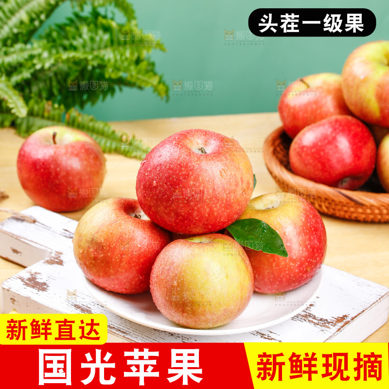 浅底上的国光苹果