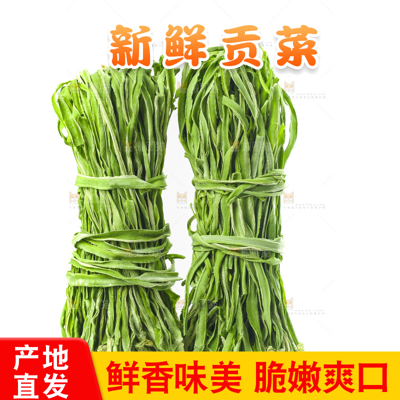 白底上的贡菜