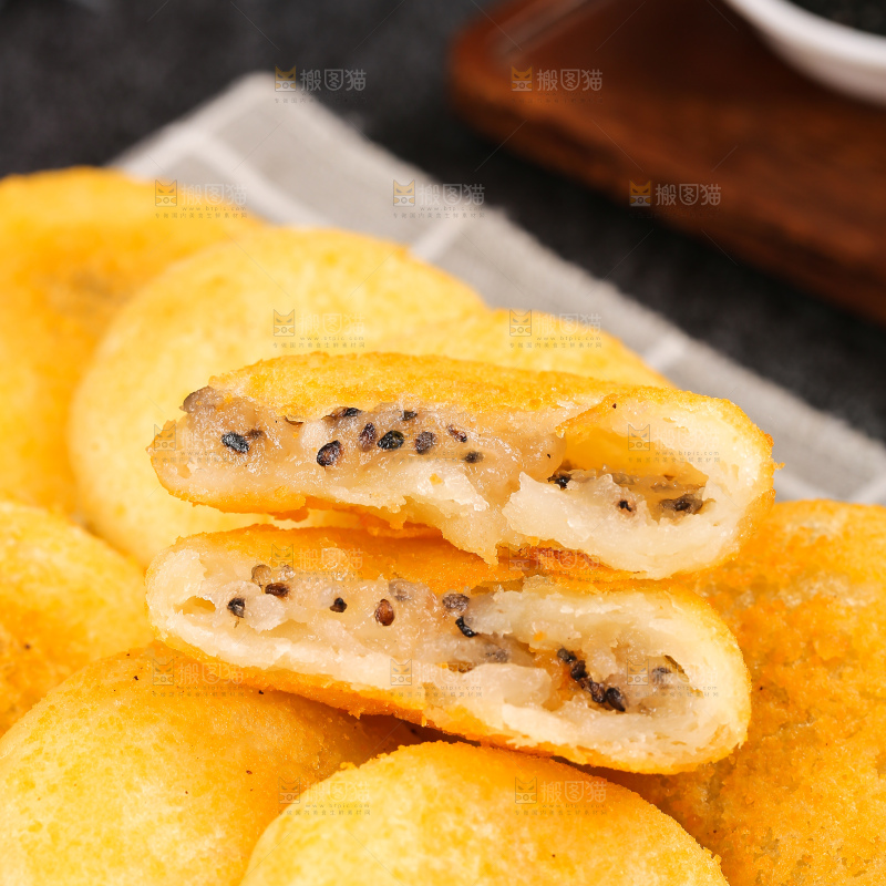 深底上的糖糕