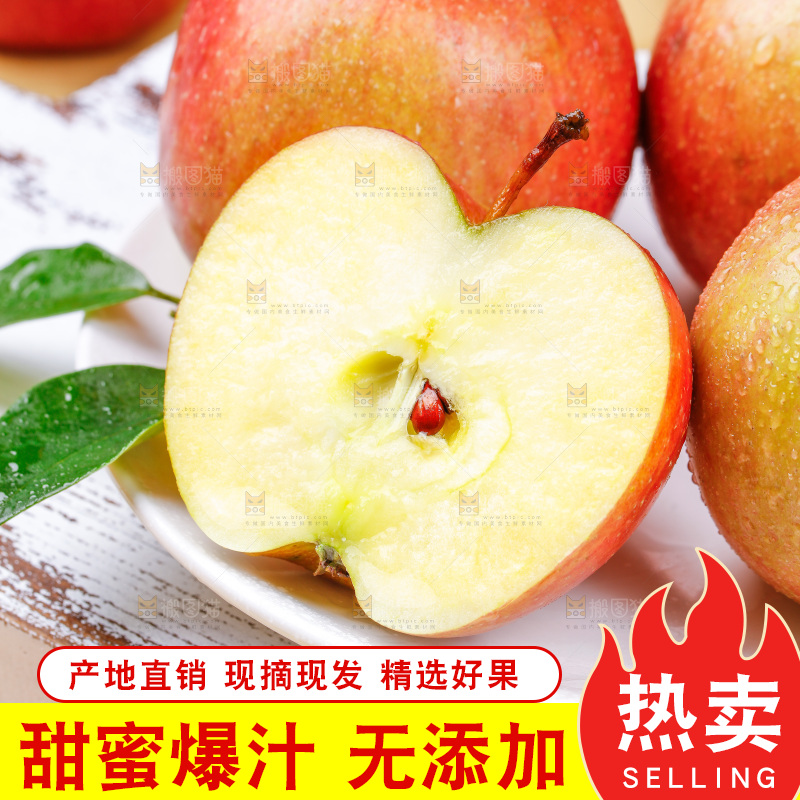 浅底上的国光苹果