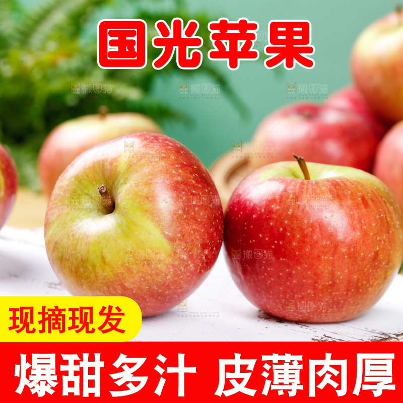 浅底上的国光苹果