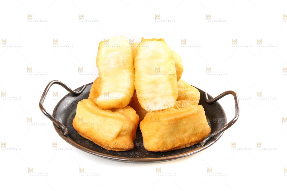 白底上的香酥油条