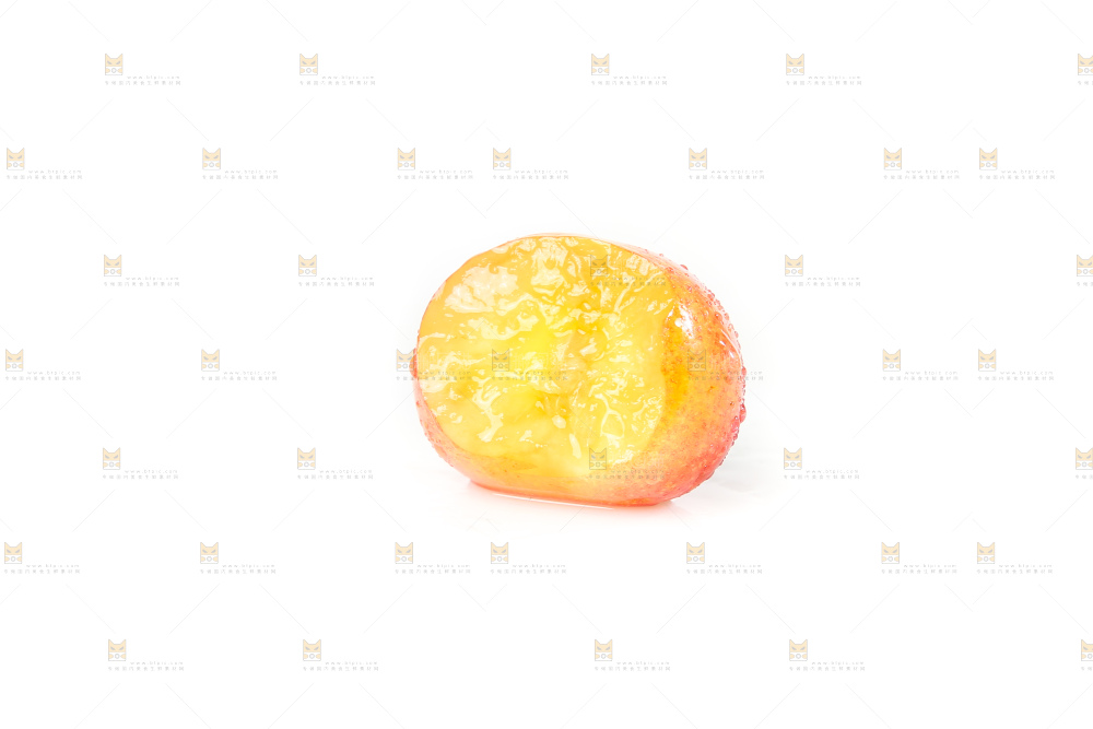 白底上的黄金车厘子