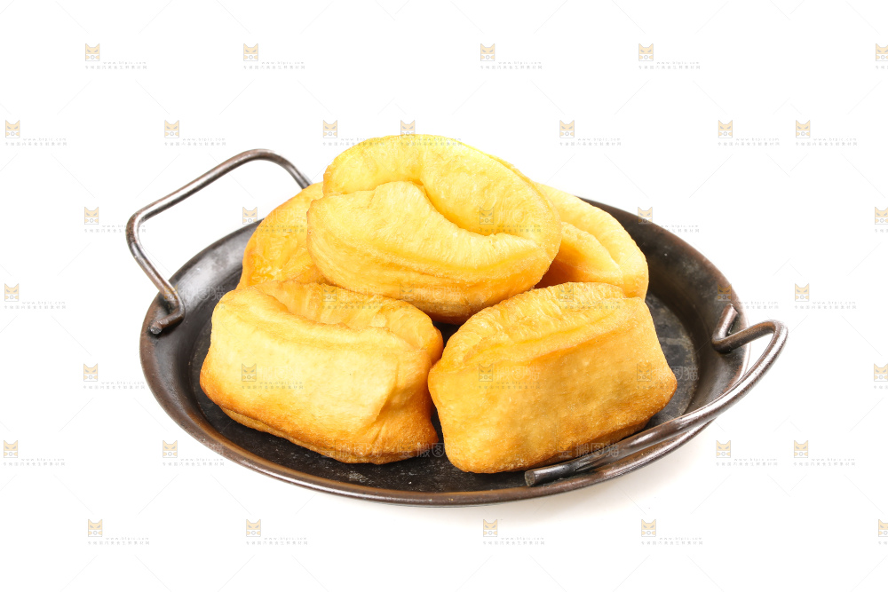 白底上的香酥油条