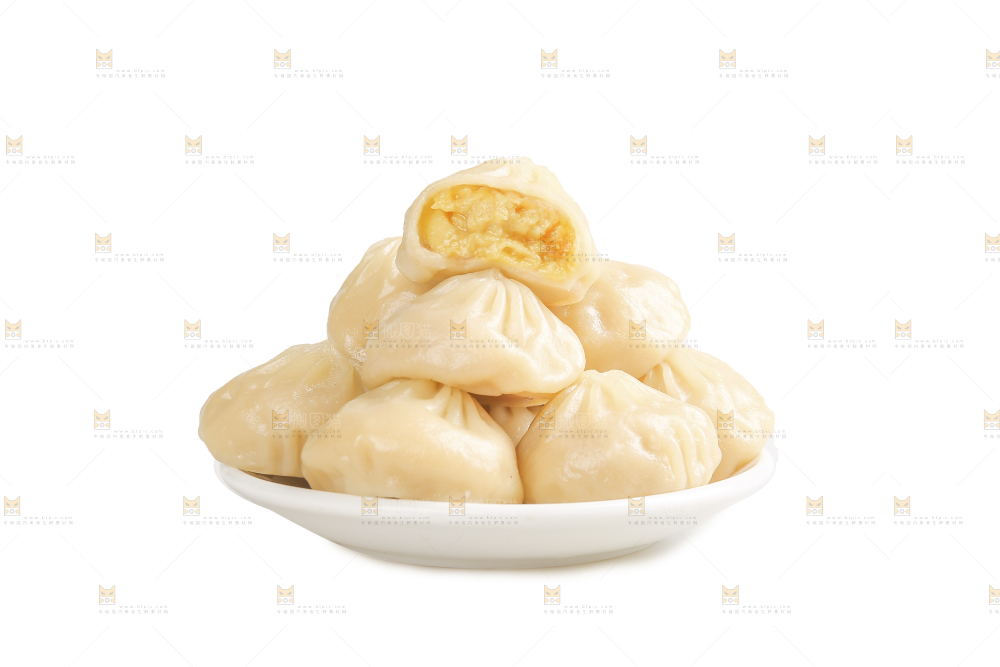 白底上的灌汤包