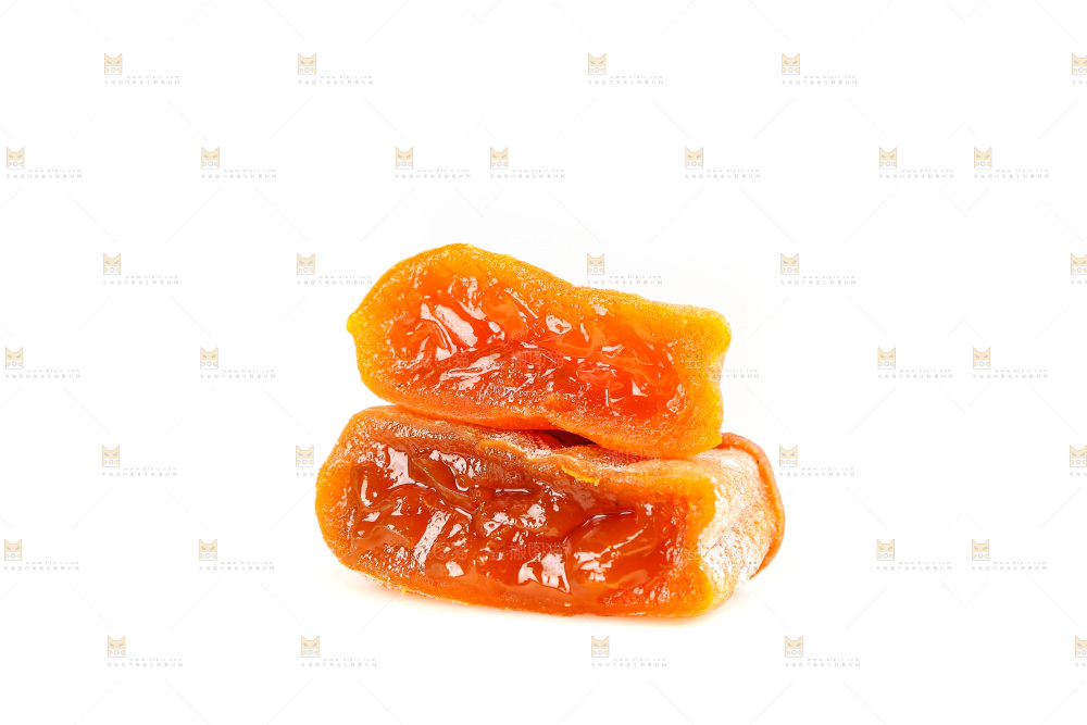 白底上的吊柿饼