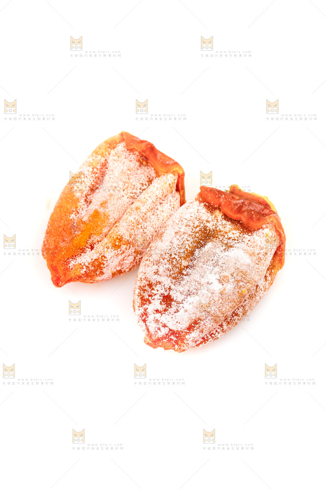 白底上的吊柿饼
