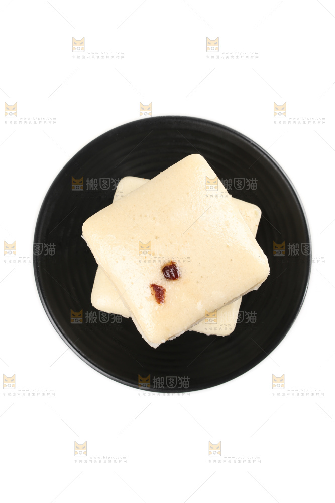 白底上的白糖发糕