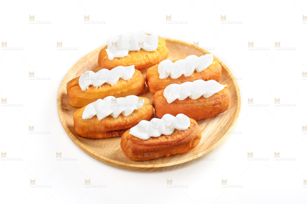 白底上的奶油油条