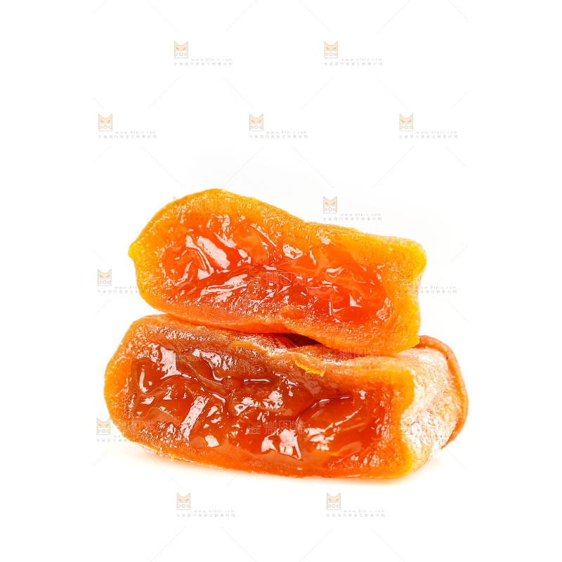 白底上的吊柿饼