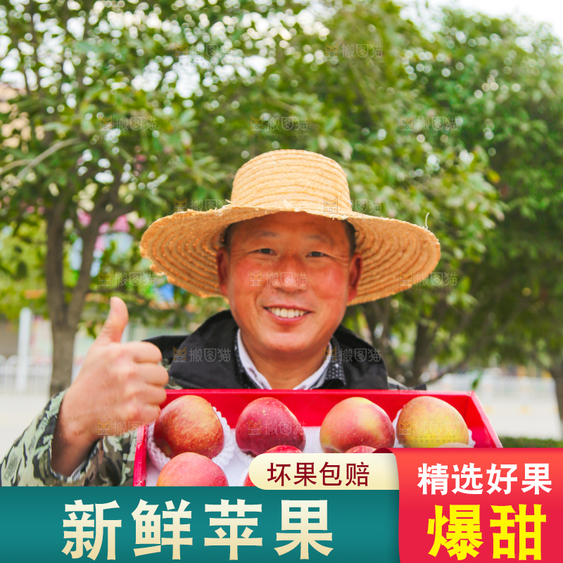 手里拿着丑苹果