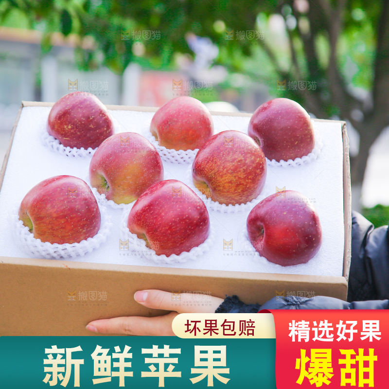 手里拿着丑苹果
