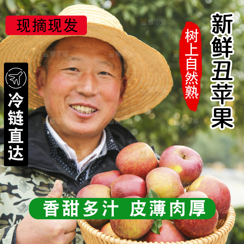 手里拿着丑苹果