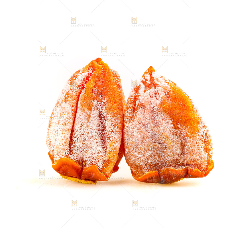 白底上的吊柿饼