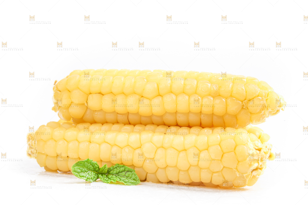 白底上的手指糯玉米